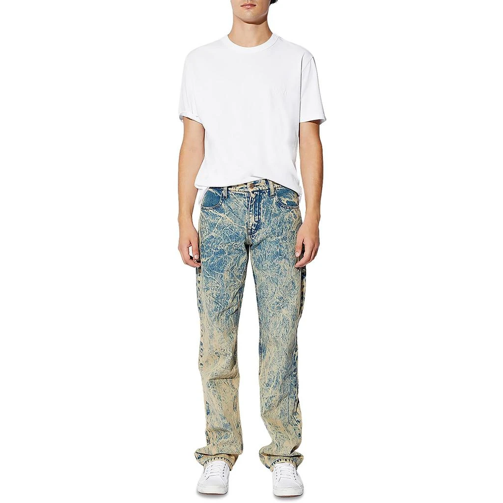 RTA Denim Mens Cotton Mid-Rise Straight Leg Jeans 2