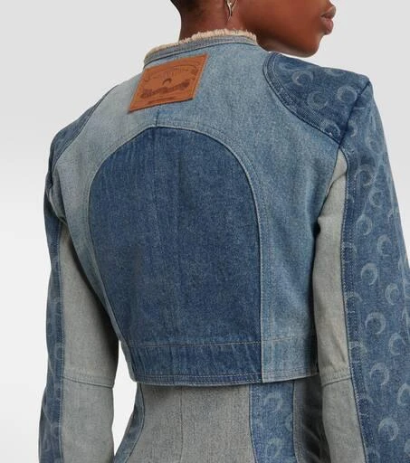 MARINE SERRE Regenerated Cropped Denim Jacket 5