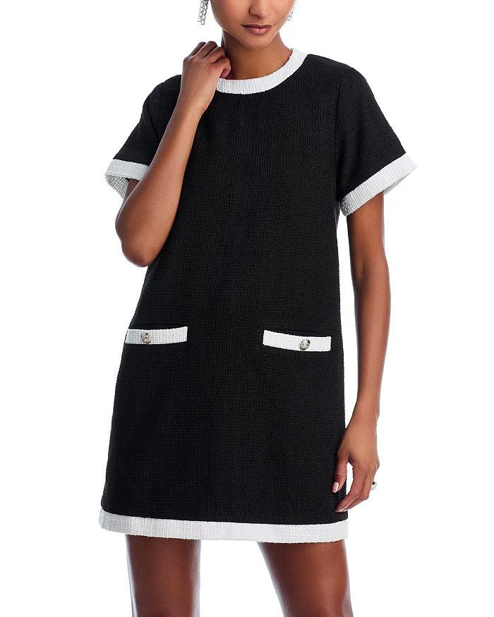 AQUA Tweed Shift Dress - Exclusive 5
