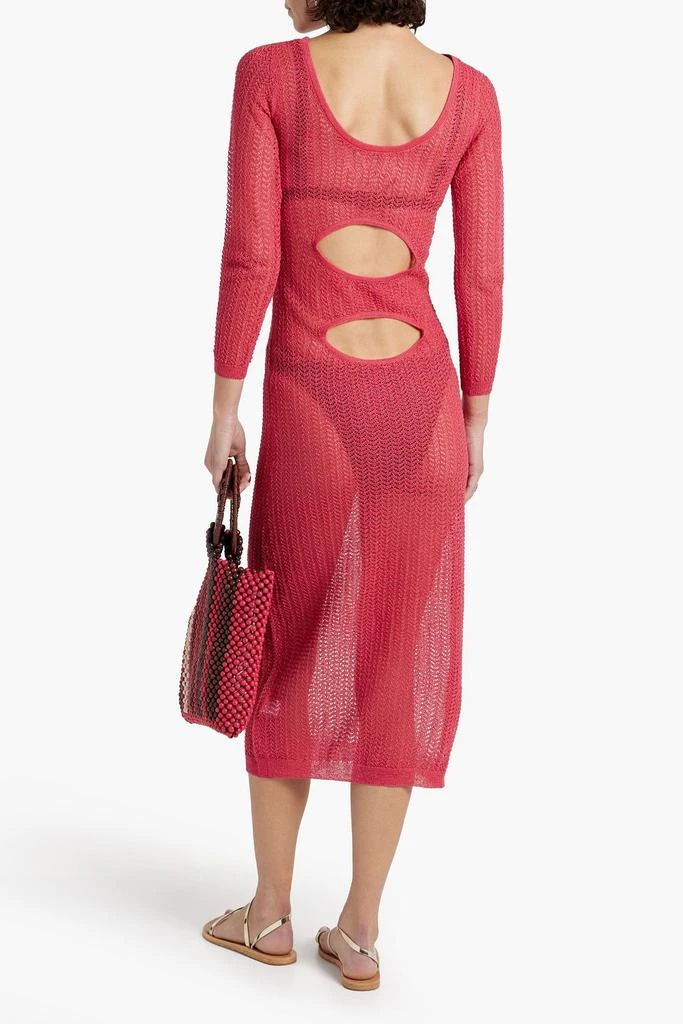 ANTIK BATIK Shany cutout metallic crochet-knit midi dress 3
