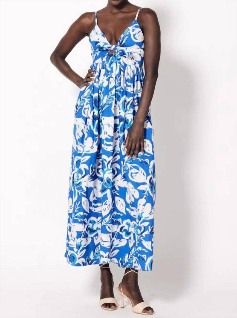 Cleobella Annie Ankle Dress In Azure