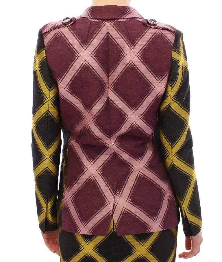 House of Holland House of Holland Purple checkered blazer jacket 10