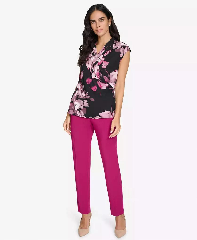 Calvin Klein Women's V-Neck Cap-Sleeve Blouse 4