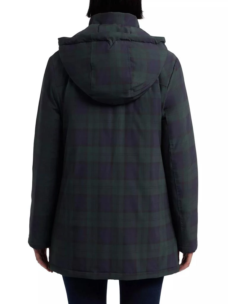 Hunter Blackwatch Plaid Packable Hooded Jacket 4