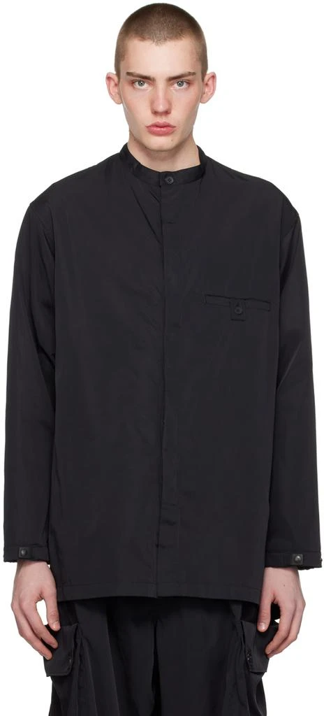 Y-3 Black Band Collar Shirt 1