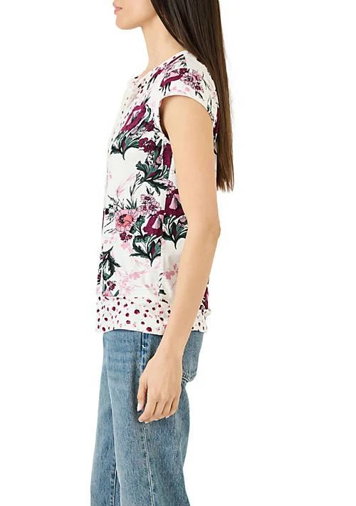DR2 by Daniel Rainn By Daniel Rainn Short Sleeve Top Blouse With Tassels 2
