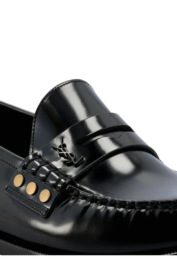 Yves Saint Laurent Saint Laurent Almond Toe Slip-On Loafers 4