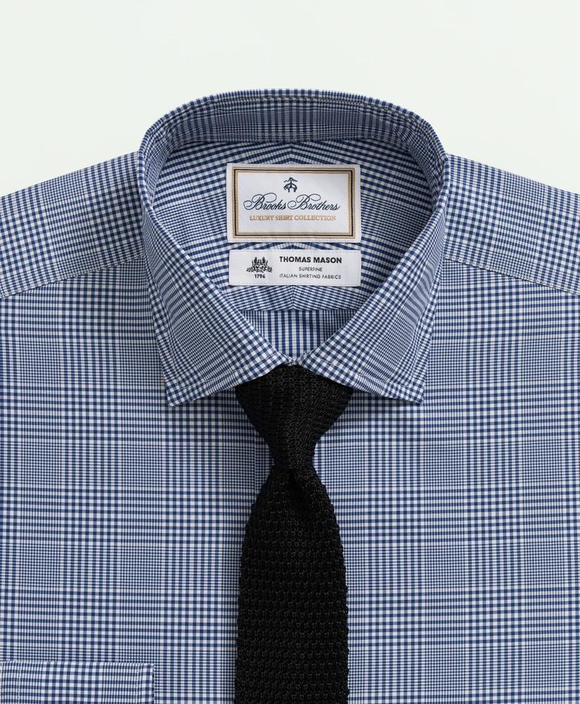 Brooks Brothers Brooks Brothers X Thomas Mason® Cotton Poplin English Collar, Glen Plaid Dress Shirt