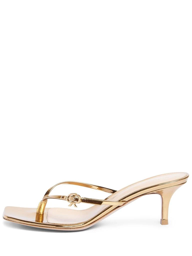 Gianvito Rossi 55mm Ribbon Leather Thong Sandals 1