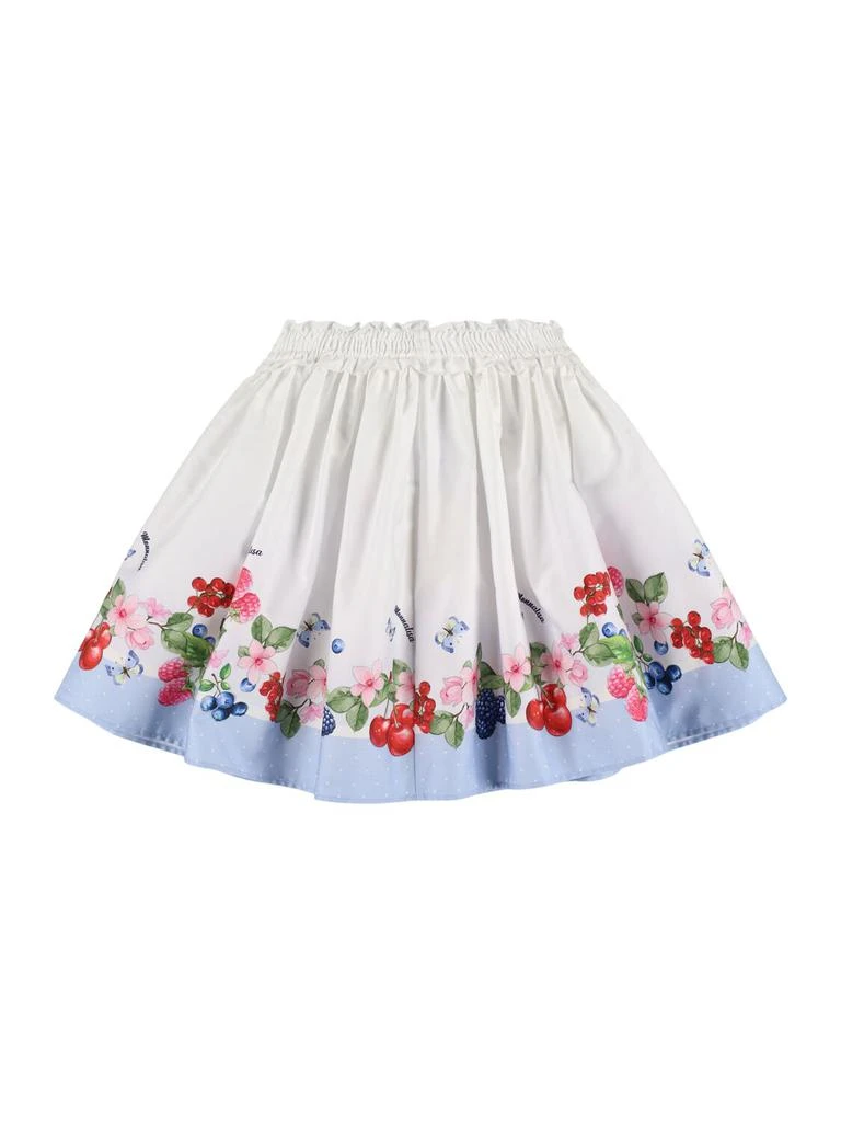 MONNALISA Printed Cotton Skirt 2