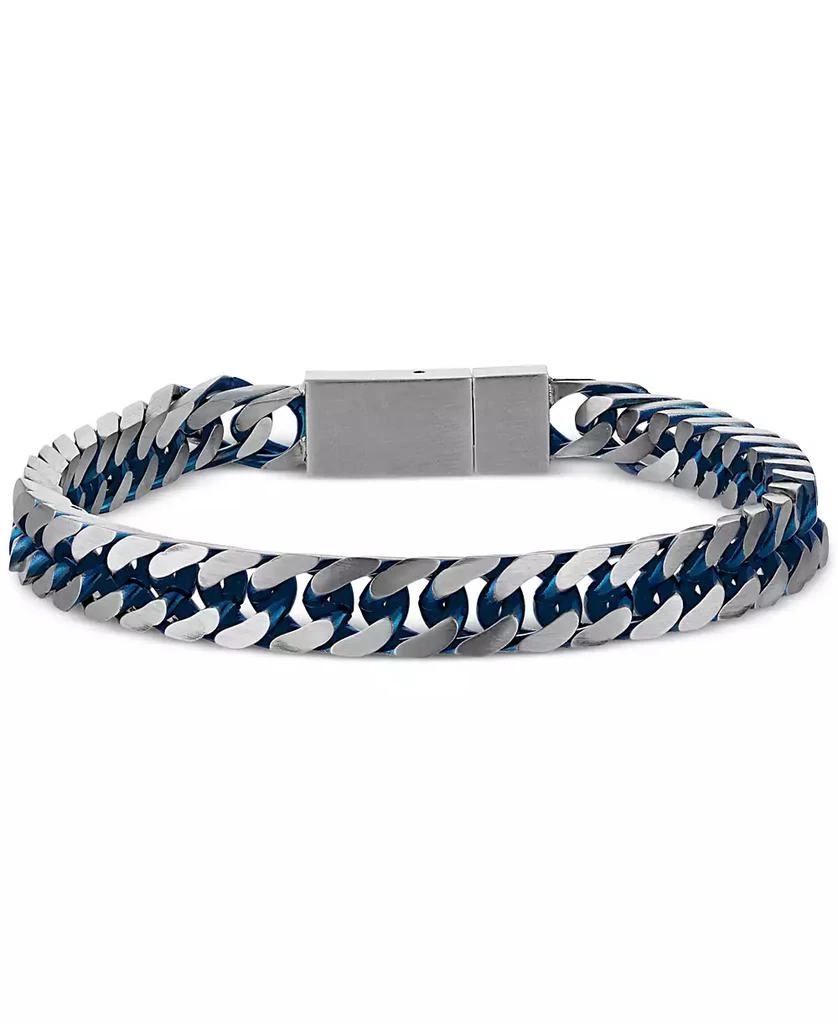 Esquire Men
s Jewelry Two-Toned Curb Link Chain Bracelet, Exclusively for Macy
s 1
