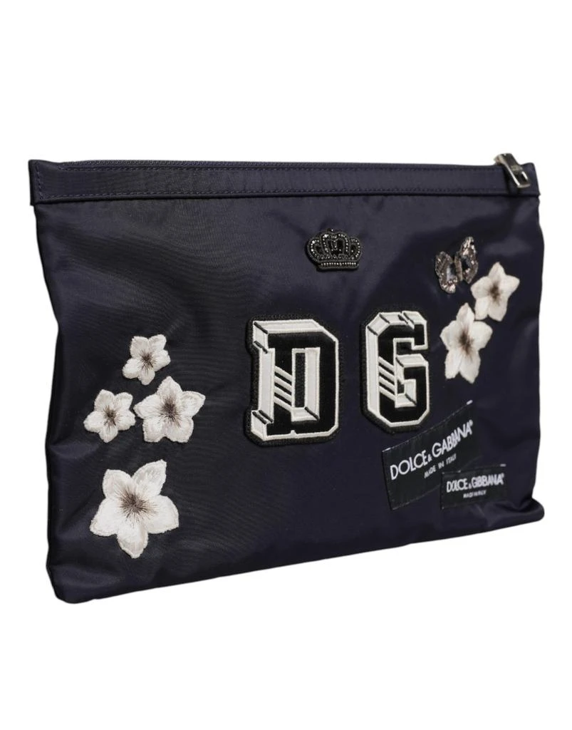 Dolce 
Gabbana DG Logo Patch Embellished Pouch Clutch Men
s Bag 2