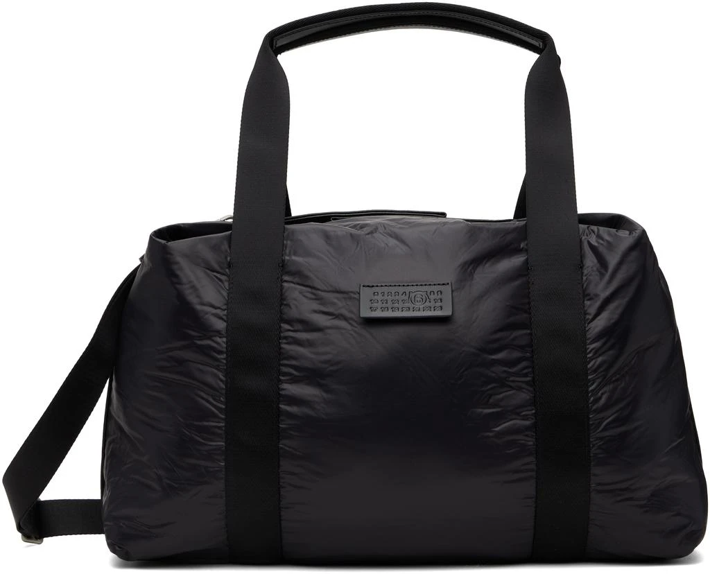 MM6 Black Crunched Weekend Duffle Bag 1