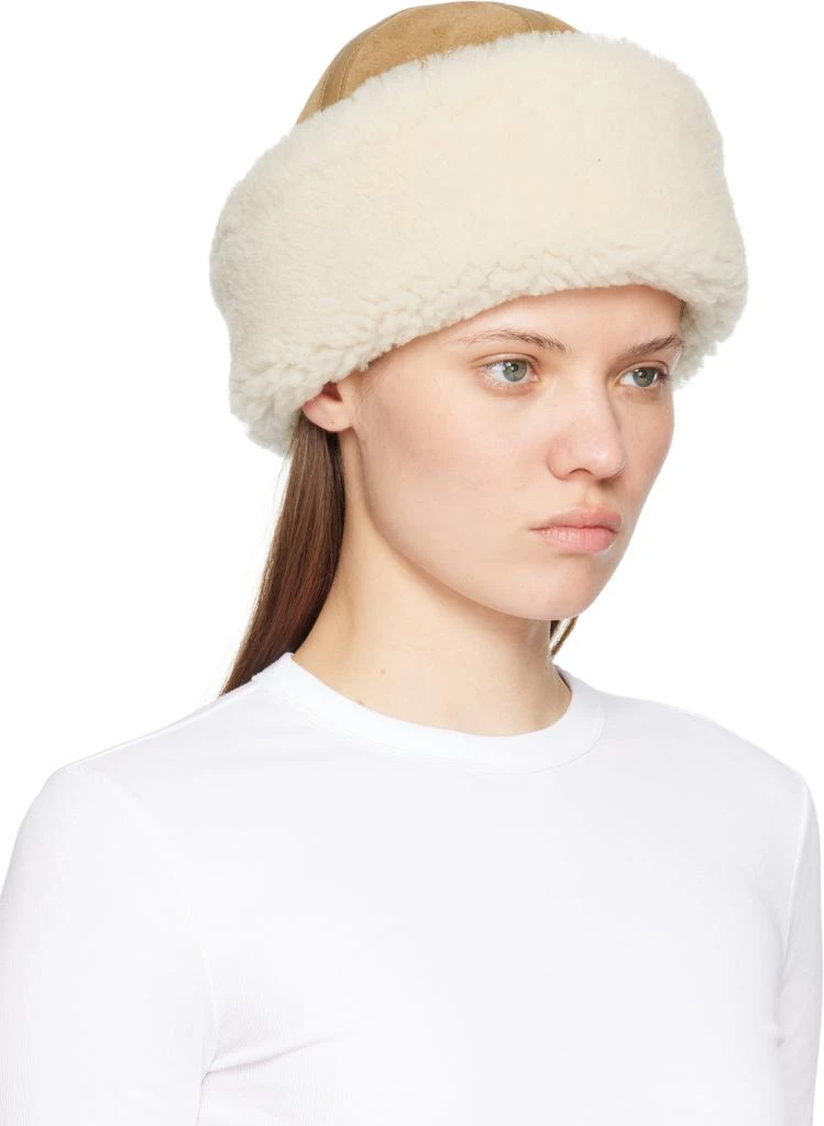 Totême Beige Shearling Winter Hat 2
