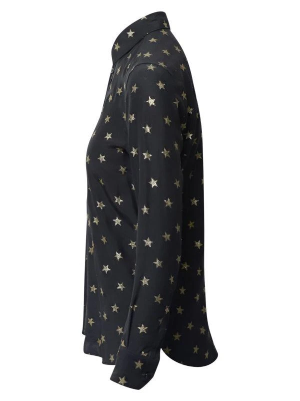 Yves Saint Laurent Star-Print Silk Button Down Shirt 2