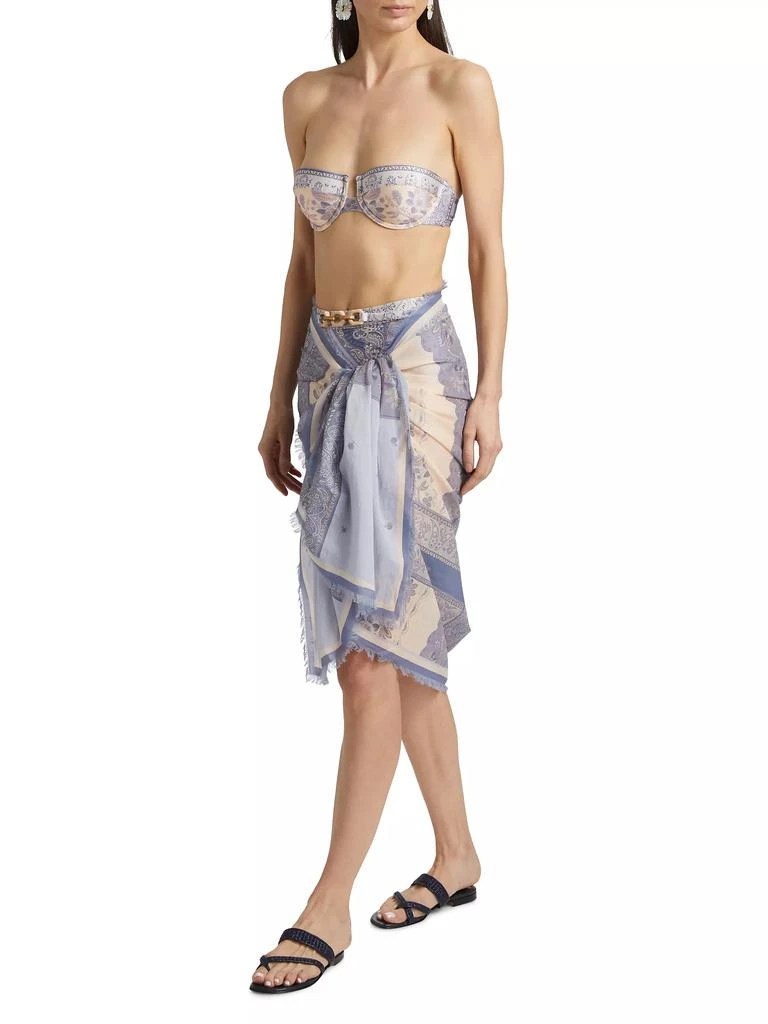 Zimmermann Paisley​ Cotton Self-Tie Pareo 2