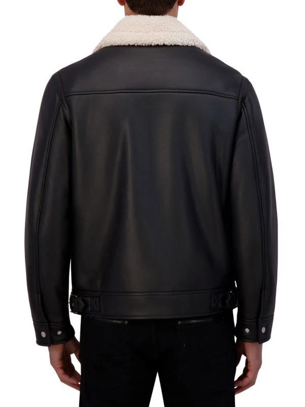 Kenneth Cole Faux Leather Bomber Jacket 2