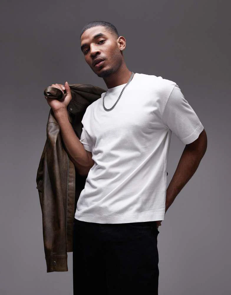 Topman Topman boxy fit t-shirt in white 1