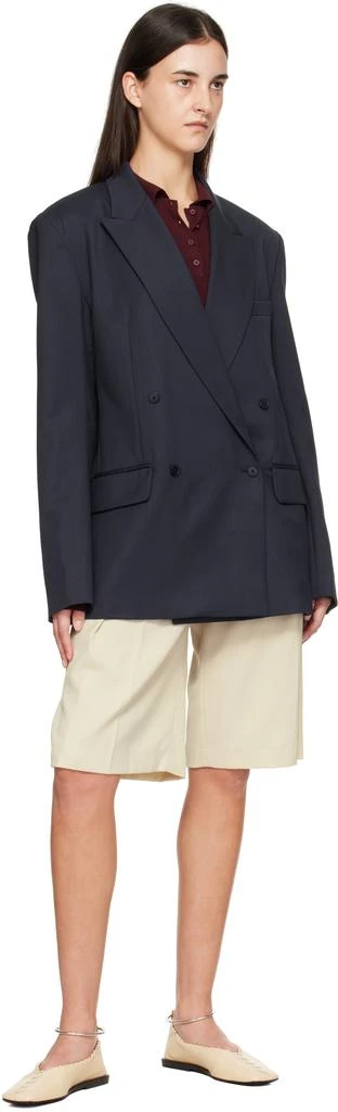 The Frankie Shop Navy Newark Double Breasted Blazer 4