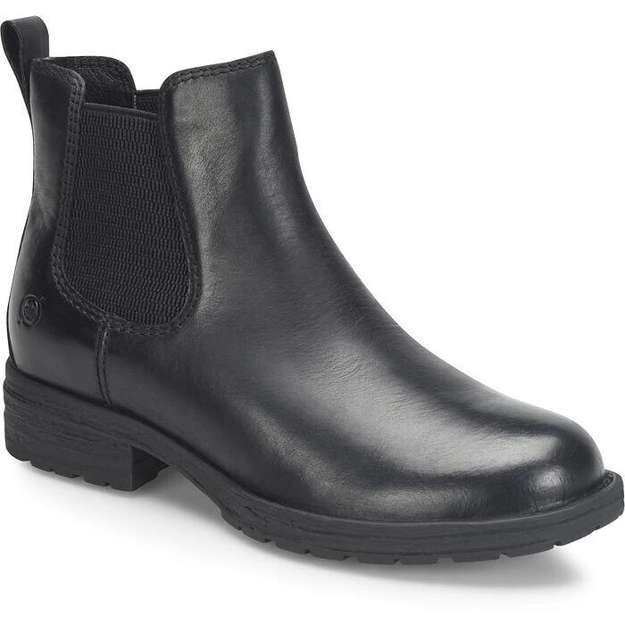 BÃ¸rn Born Cove F55503-001 Boot Women's US 10 Black Leather Waterproof Chelsea ZPO2098 1