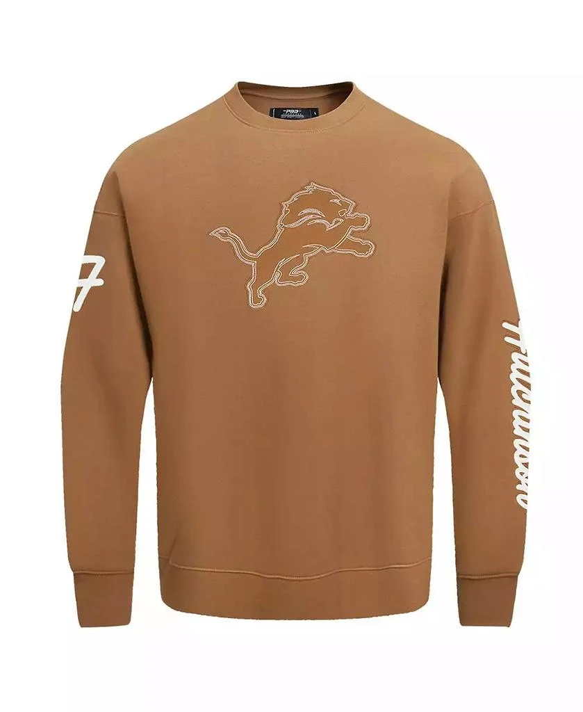 Pro Standard Men's Aidan Hutchinson Brown Detroit Lions Pullover Crewneck Sweatshirt 3