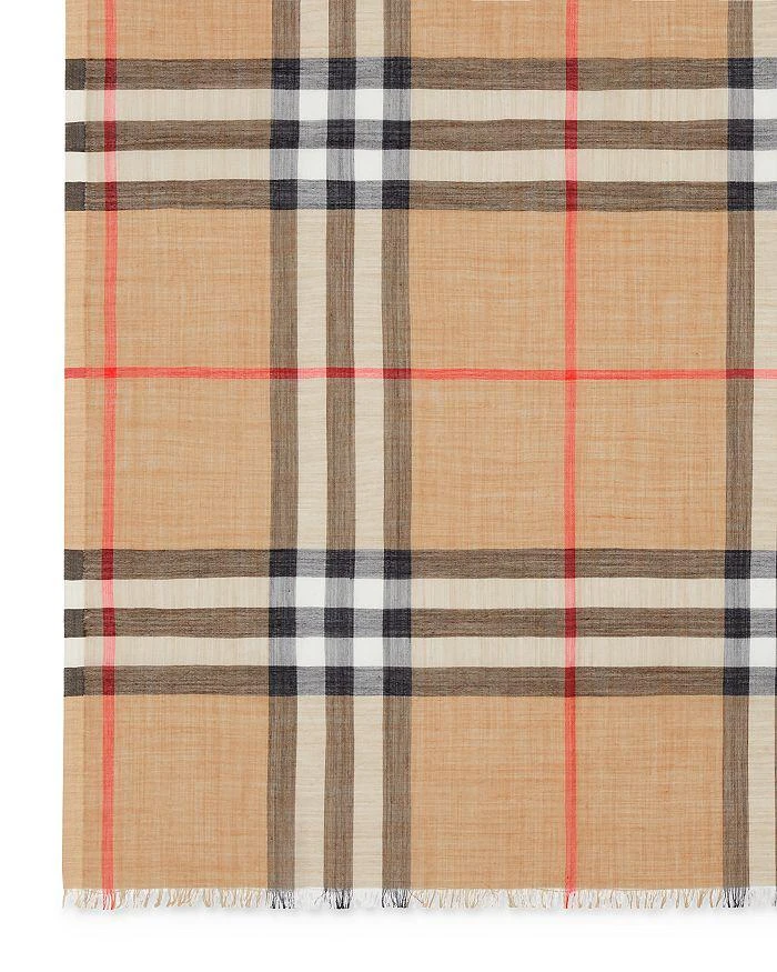 Burberry Lightweight Giant Check Wool & Silk Scarf 6