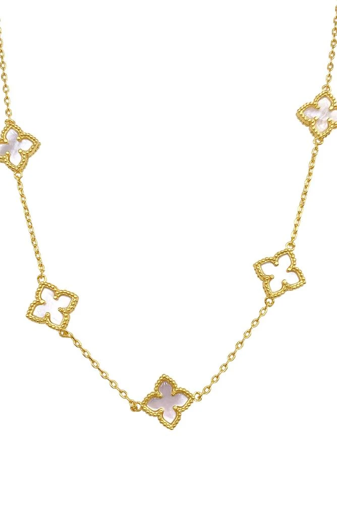 ADORNIA Mother of Pearl Station Necklace 1