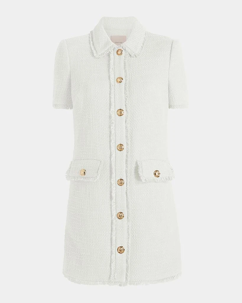 Cinq a Sept Pammy Button-Front Tweed Mini Dress 1
