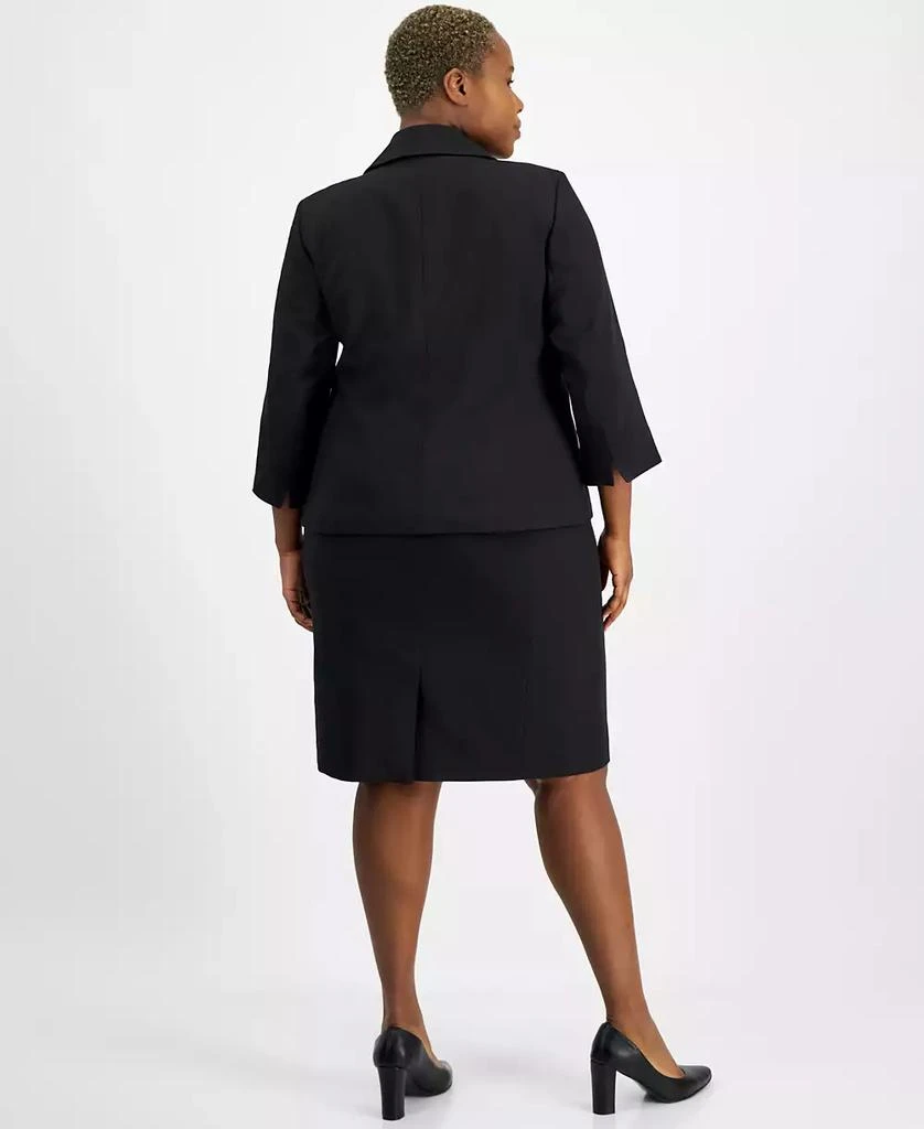 Le Suit Plus Size Button-Front Boxy Jacket 
Sheath Dress 2