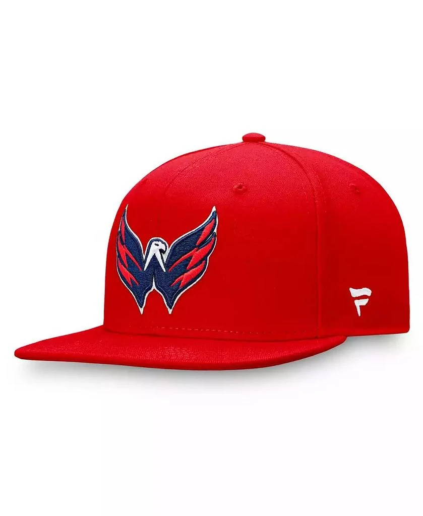 Authentic NHL Headwear Fanatics Men's Red Washington Capitals Core Primary Logo Snapback Hat 1