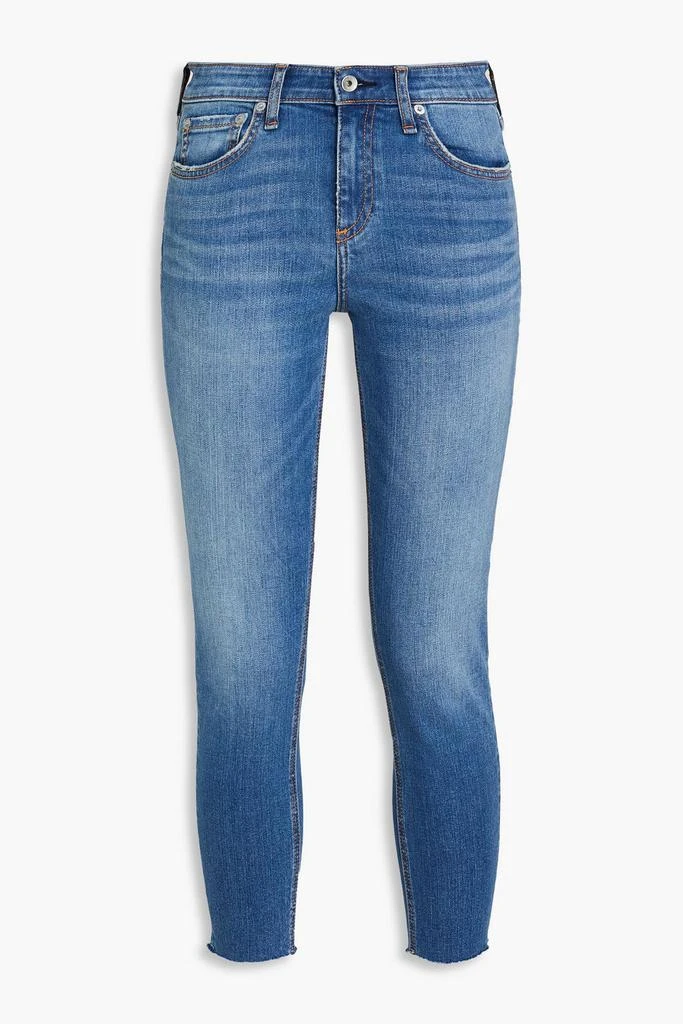 Rag & Bone Cate cropped distressed mid-rise skinny jeans 1