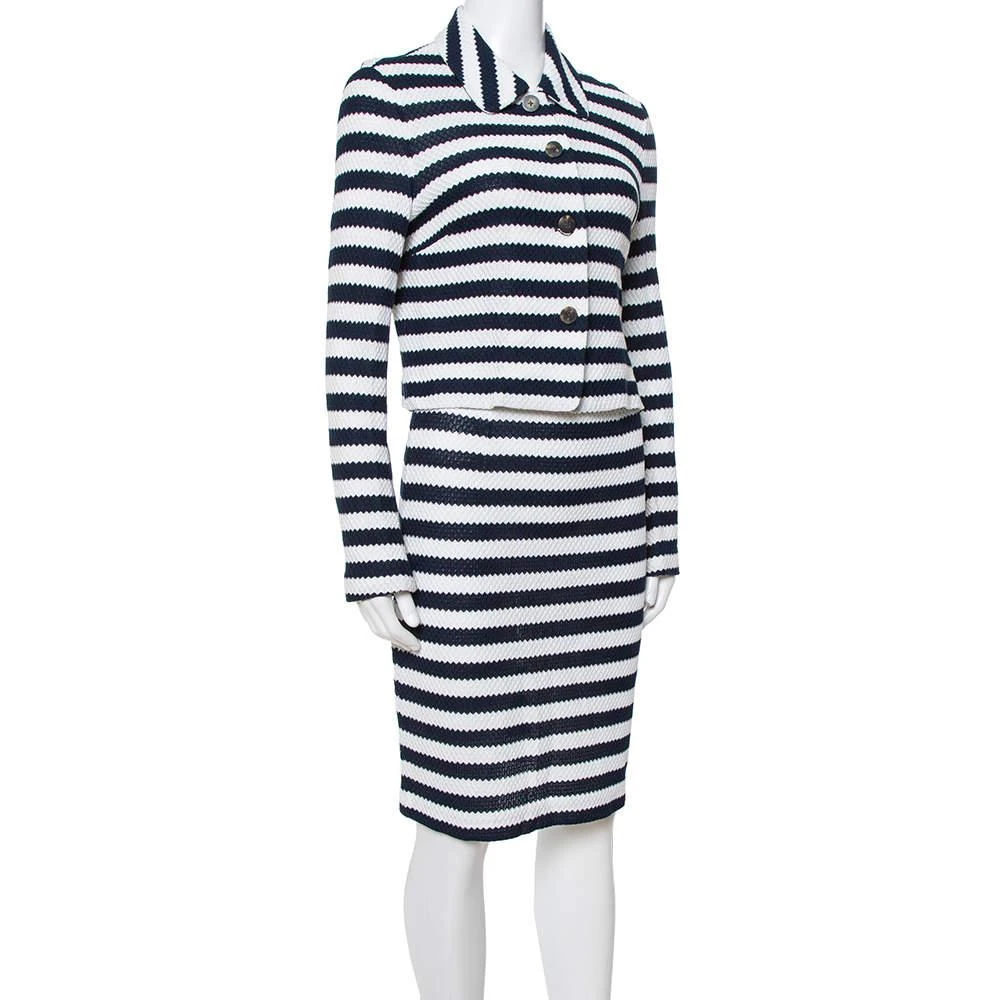 Diane von Furstenberg Diane von Furstenberg Navy Blue Walda/Lacie Skirt & Jacket Set S 2