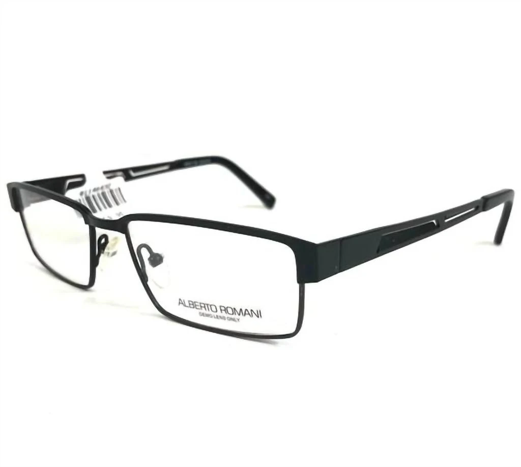 Alberto Romani Men
s Ar810 Rectangular Eyeglasses In Black
