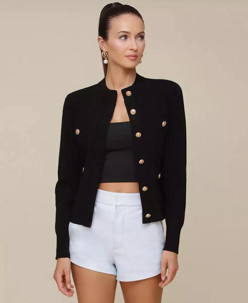 Avec Les Filles Women's Button-Front Rib-Knit Cardigan 4