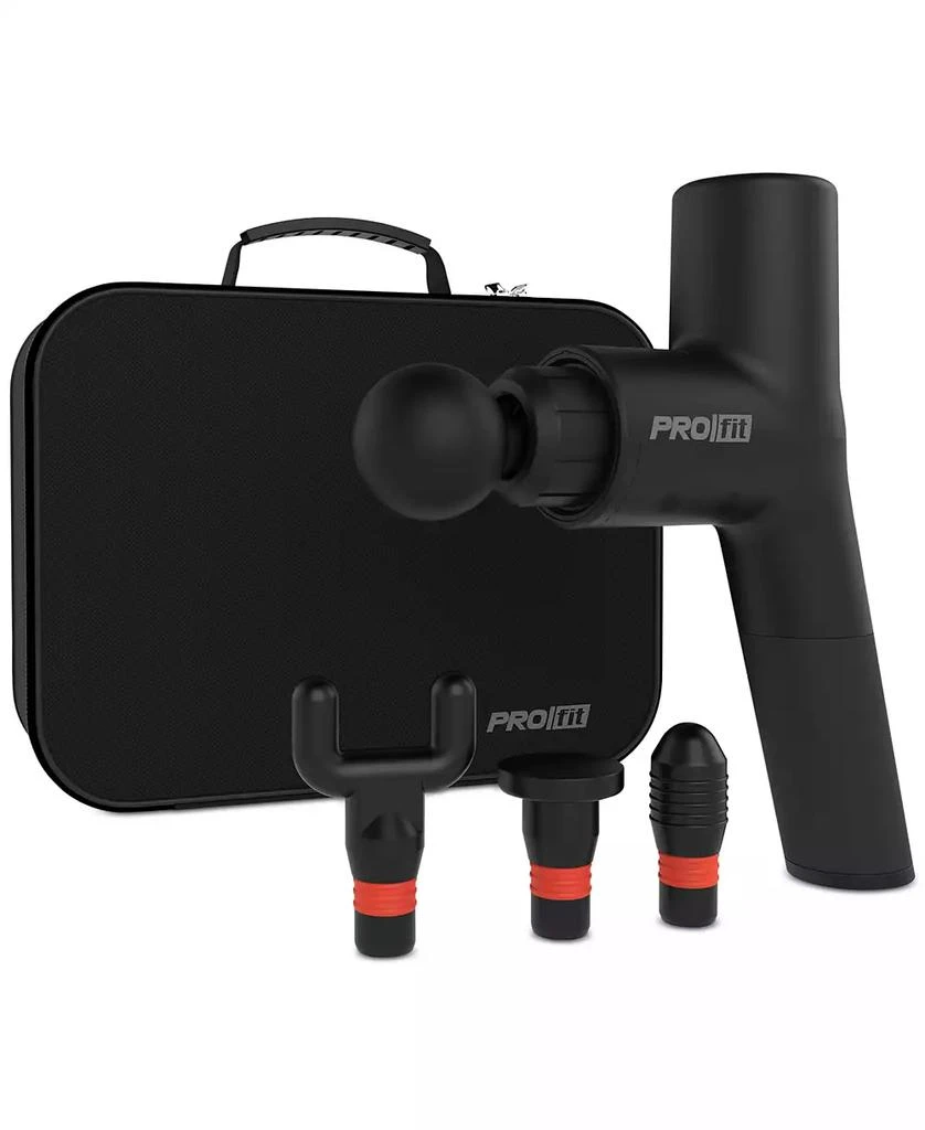 Tzumi PROfit Percussion Muscle Massage Gun, Rechargeable Deep Tissue Full-Body Massager with Multiple Attachments 1