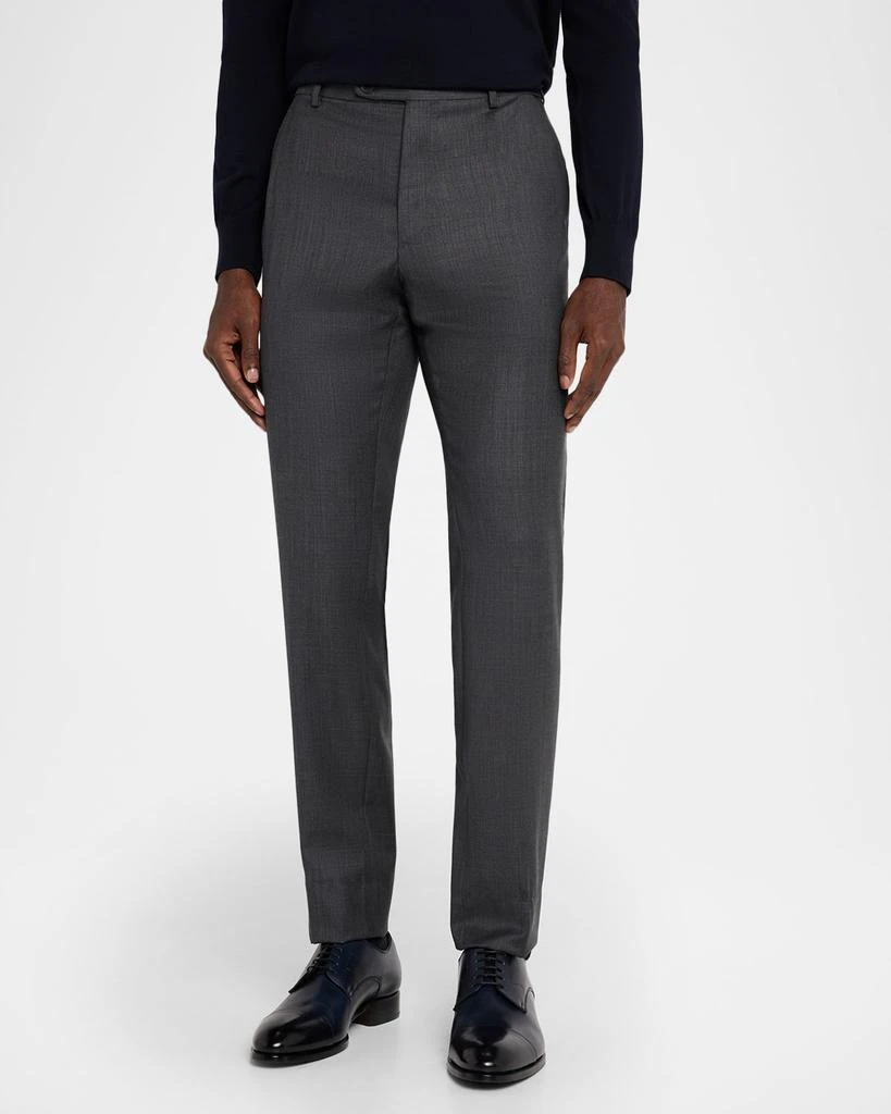 Brioni Men's Wool Textured Straight-Fit Formal Pants 4
