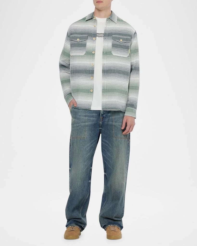 Scotch & Soda Men's Striped Waffle Button-Down Shirt 2