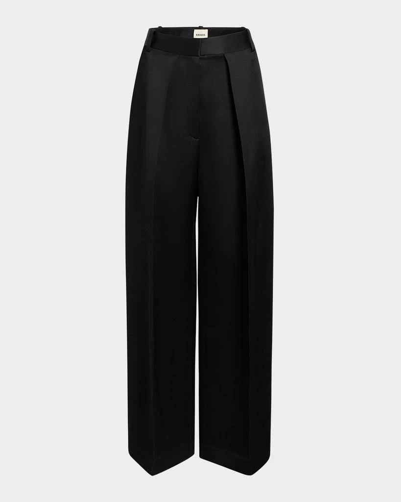 Khaite Marinta Pintuck Wide Leg Pants 1