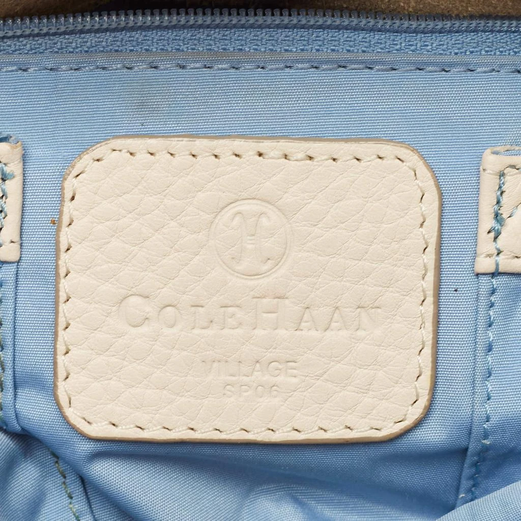 Cole Haan Cole Haan Off White Leather Village Drawstring Shoulder Bag 9