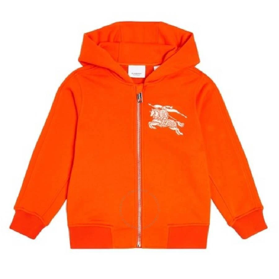 Burberry Boys Scarlet Orange Devan Equestrian Knight Design Hoodie 1