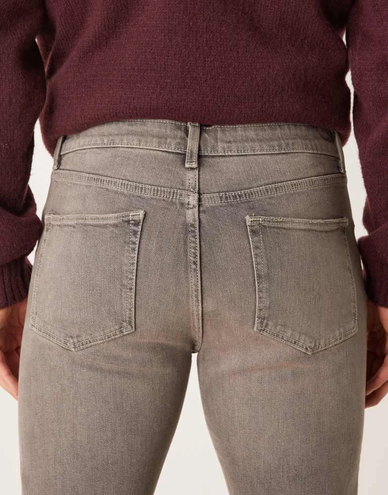 ASOS ASOS DESIGN stretch flare jeans in washed grey 5