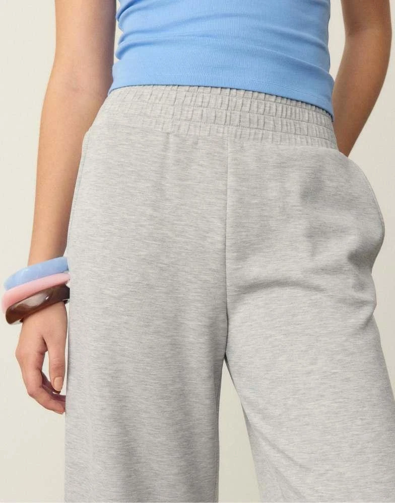 Stradivarius Stradivarius Soft-touch culottes in grey melange 4