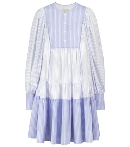 Lee Mathews Diana striped cotton maxi dress