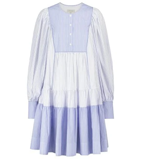 Lee Mathews Diana striped cotton maxi dress 1