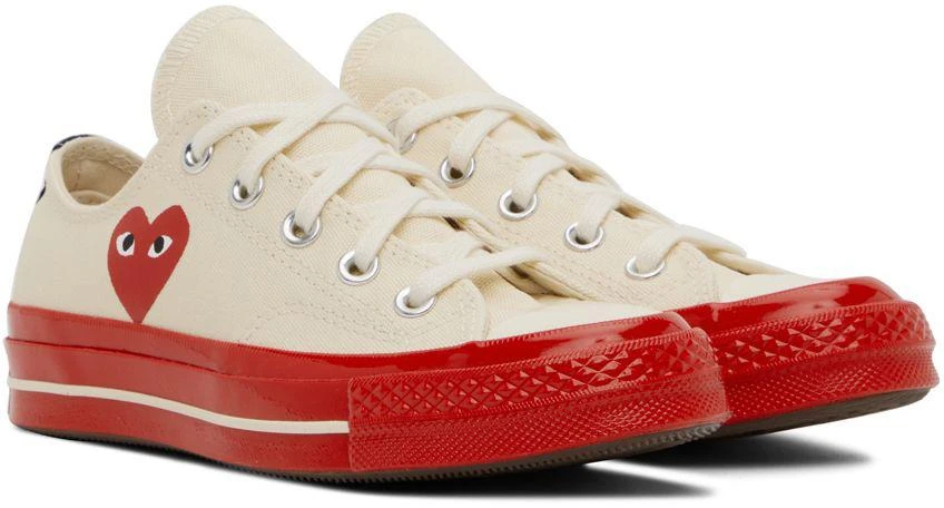 Comme des Garcons Off-White & Red Converse Edition Chuck 70 Sneakers 4
