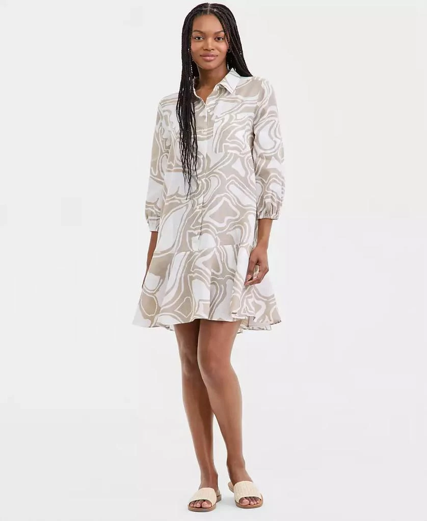Charter Club Women
s 100% Linen Print Button-Front 3/4-Sleeve Dress, Macy
s Exclusive new arrivals
