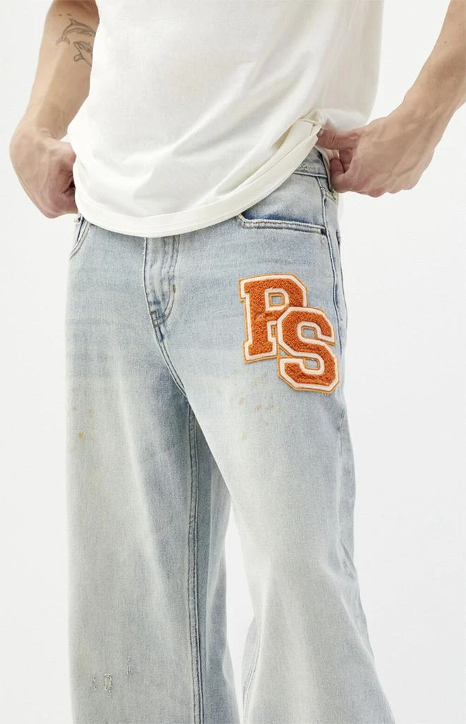 PacSun Medium Indigo Patchwork Baggy Jeans 5