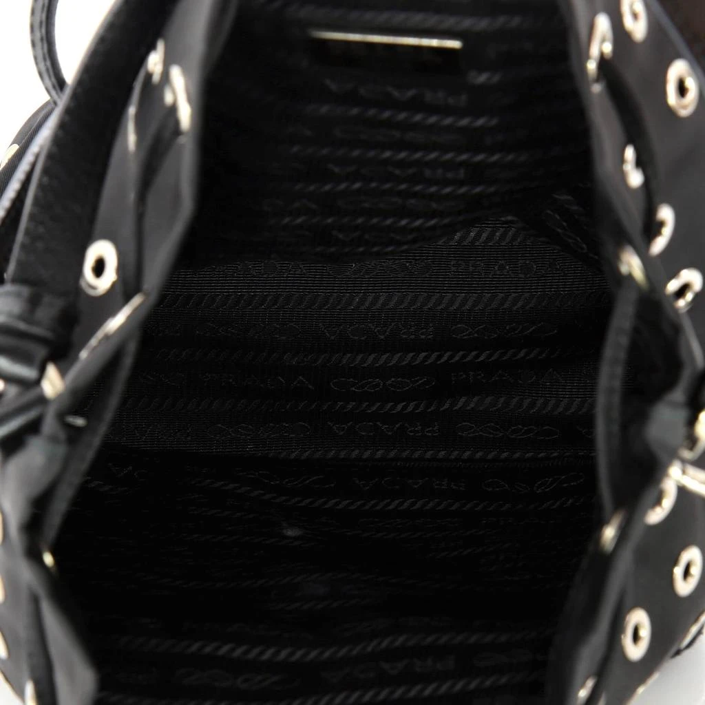 Prada Grommet Drawstring Bucket Bag Tessuto Medium 5