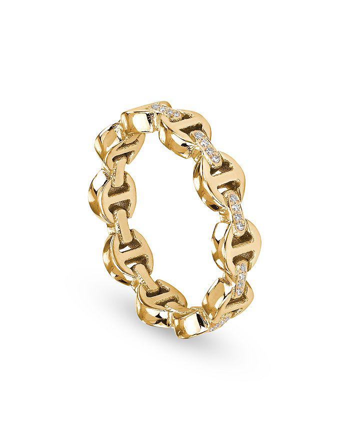 Hoorsenbuhs 18K Yellow Gold Heritage Diamond Micro Dame III Ring