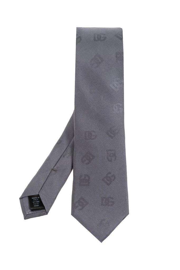 Dolce & Gabbana Dolce & Gabbana Logo Jacquard Pointed Tip Tie 1